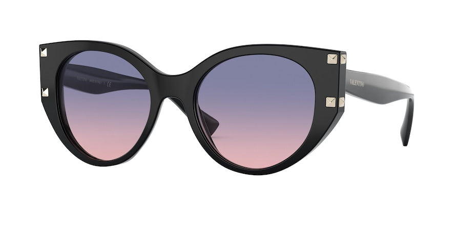 Valentino VA4068 Cat Eye Sunglasses  5001I6-BLACK 53-19-140 - Color Map black