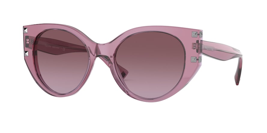 Valentino VA4068 Cat Eye Sunglasses  51478H-TRANSPARENT PINK 53-19-140 - Color Map pink