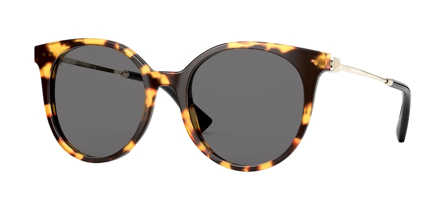 Valentino VA4069A Round Sunglasses  503687-YELLOW HAVANA 53-19-140 - Color Map havana