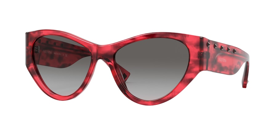 Valentino VA4071 Irregular Sunglasses  502011-RED HAVANA 55-16-135 - Color Map havana
