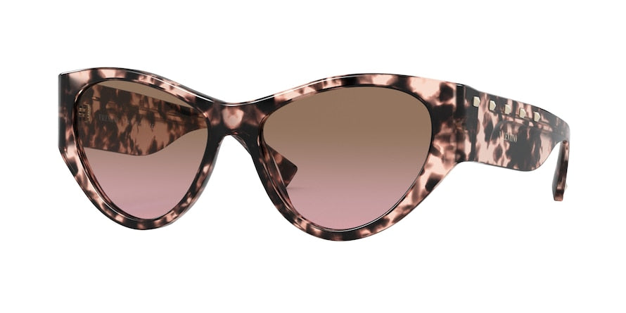 Valentino VA4071 Irregular Sunglasses  509814-HAVANA PINK 55-16-135 - Color Map havana