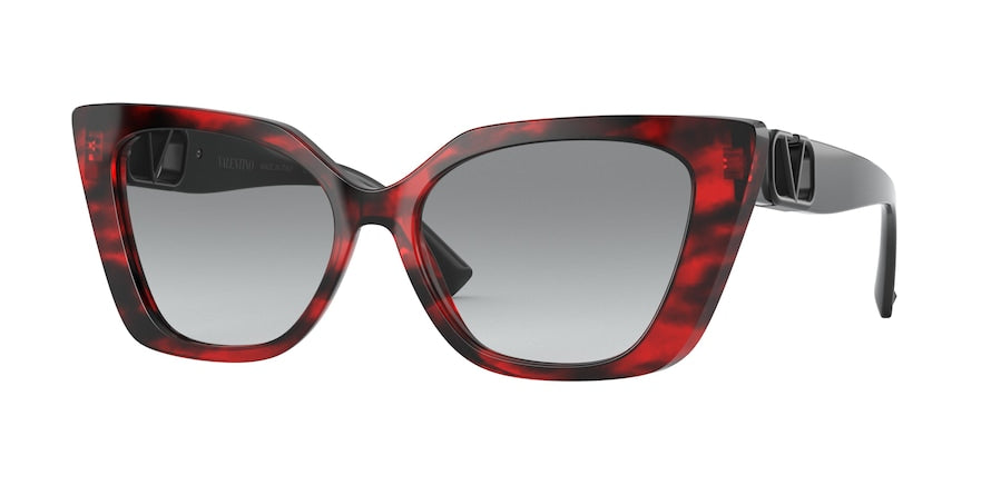 Valentino VA4073 Cat Eye Sunglasses  502011-RED HAVANA 56-16-140 - Color Map red