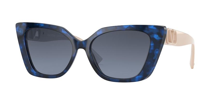Valentino VA4073 Cat Eye Sunglasses  50318F-HAVANA BLUE 56-16-140 - Color Map blue