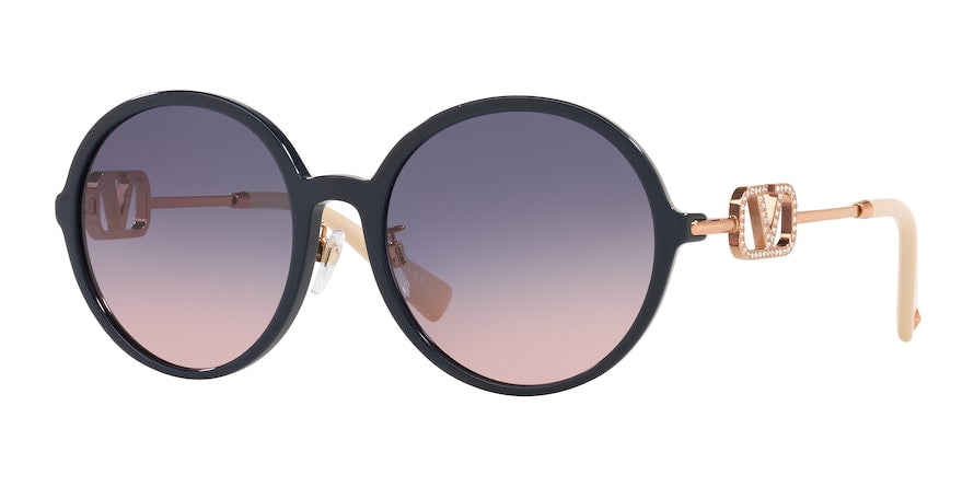 Valentino VA4075F Round Sunglasses  5034I6-BLUE 57-19-140 - Color Map blue