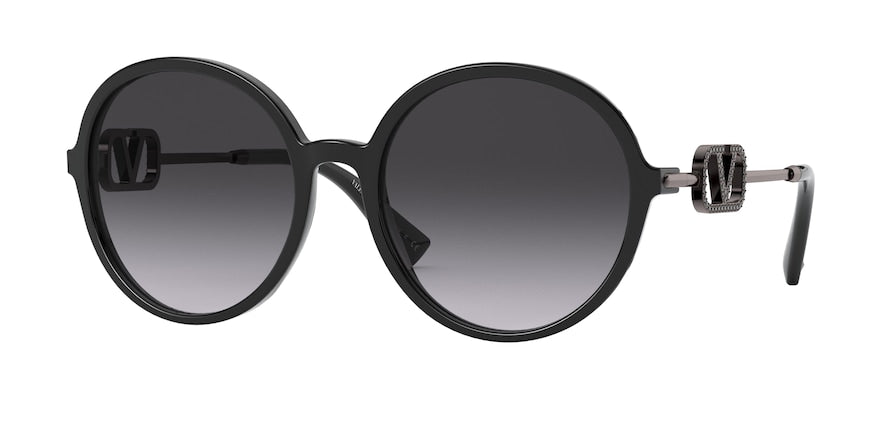 Valentino VA4075 Round Sunglasses  50018G-BLACK 57-19-140 - Color Map black