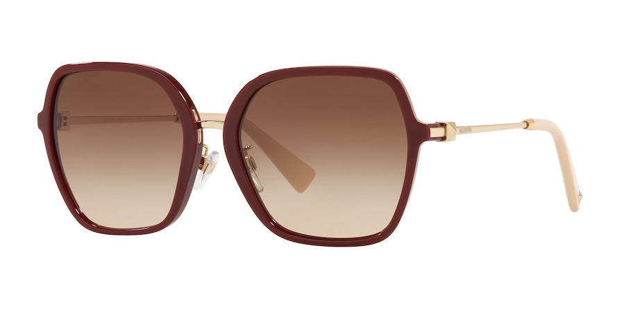 Valentino VA4077F Square Sunglasses  513913-BORDEAUX 57-18-140 - Color Map bordeaux
