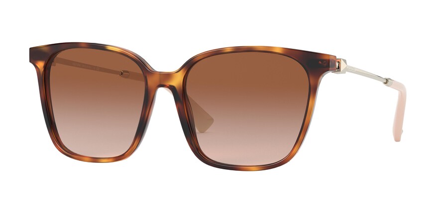 Valentino VA4078F Square Sunglasses  501113-HAVANA 57-17-140 - Color Map brown