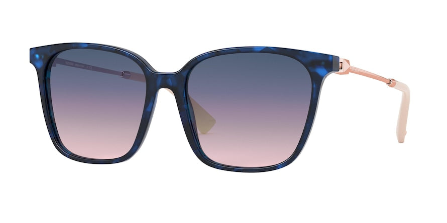 Valentino VA4078 Square Sunglasses  5031I6-HAVANA BLUE 57-17-140 - Color Map blue