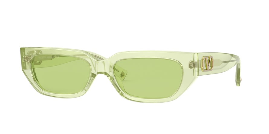 Valentino VA4080 Rectangle Sunglasses  5165/2-GREEN FLUO 53-17-140 - Color Map green