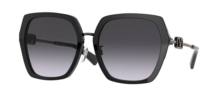 Valentino VA4081F Irregular Sunglasses  50018G-BLACK 57-18-140 - Color Map black