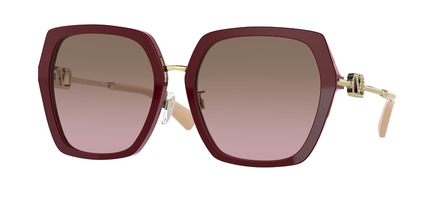 Valentino VA4081F Irregular Sunglasses  513914-BORDEAUX 57-18-140 - Color Map bordeaux