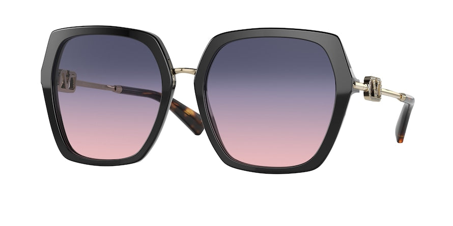 Valentino VA4081 Irregular Sunglasses  5001I6-BLACK 57-18-140 - Color Map black