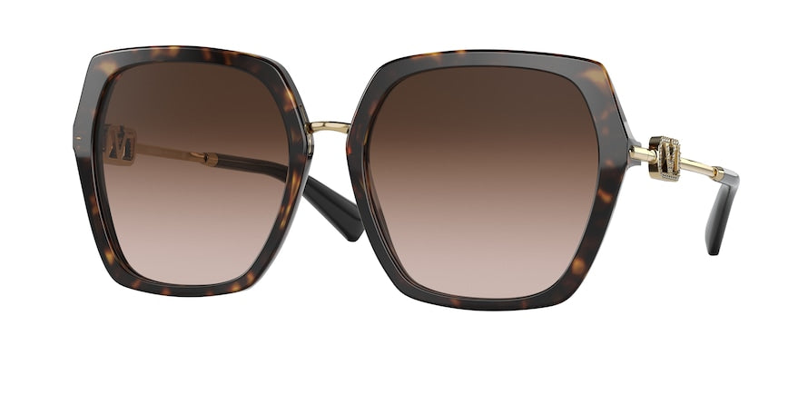 Valentino VA4081 Irregular Sunglasses  500213-HAVANA 57-18-140 - Color Map brown