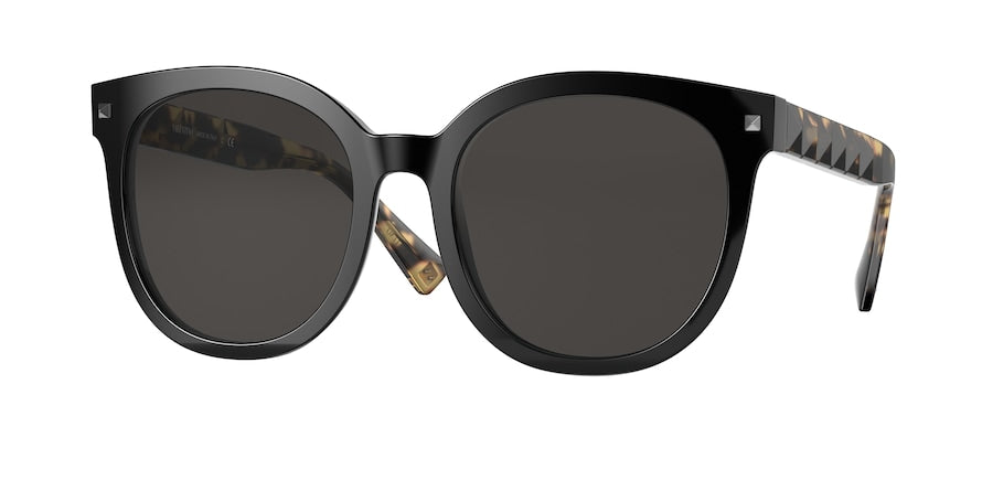 Valentino VA4083F Round Sunglasses  500187-BLACK 57-20-150 - Color Map black