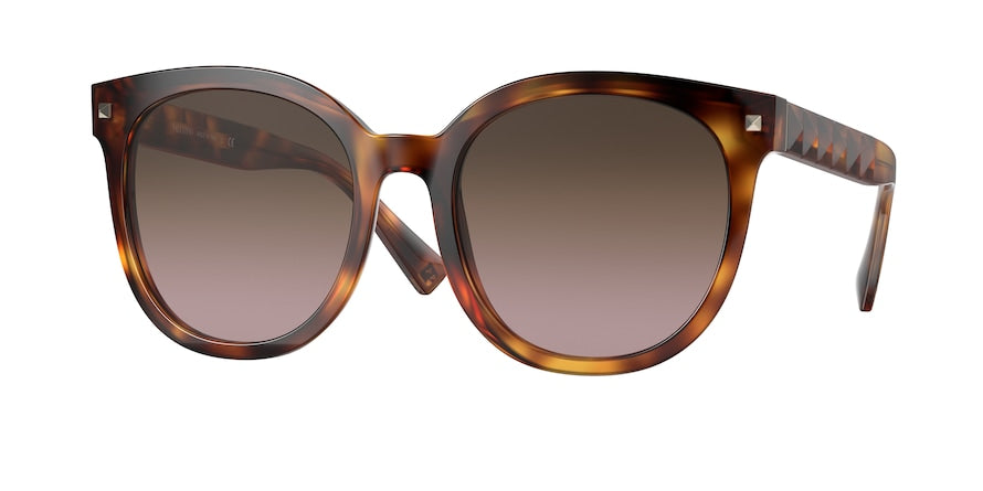 Valentino VA4083 Round Sunglasses  501114-HAVANA 55-20-145 - Color Map brown