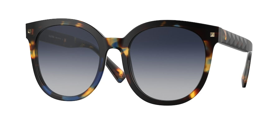 Valentino VA4083 Round Sunglasses  50684L-HAVANA MULTICOLOR 55-20-145 - Color Map blue