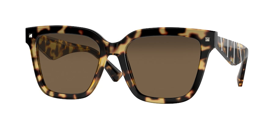 Valentino VA4084 Square Sunglasses  503673-LIGHT HAVANA 55-18-140 - Color Map brown