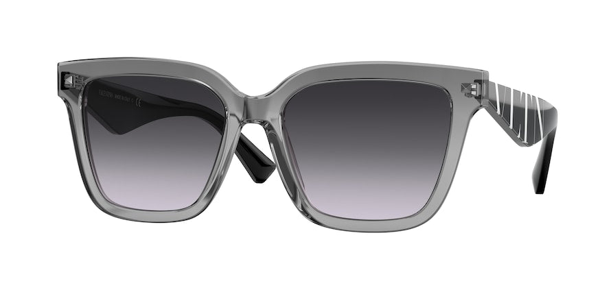 Valentino VA4084 Square Sunglasses  51758G-TRANSPARENT GREY 55-18-140 - Color Map grey