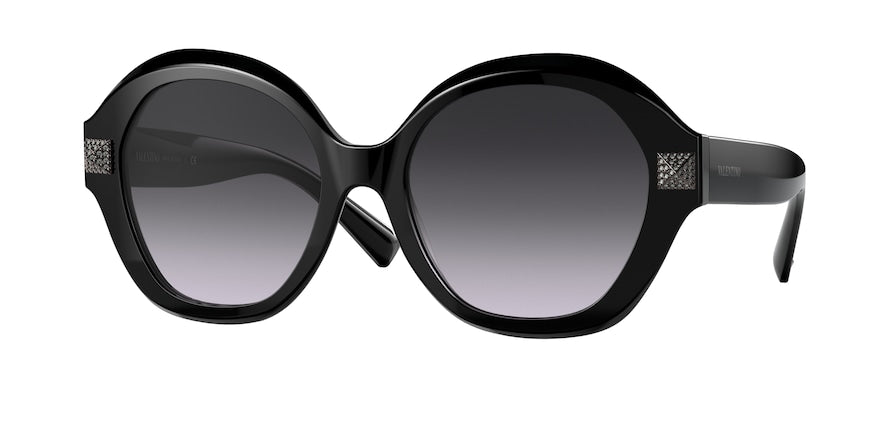 Valentino VA4086 Rectangle Sunglasses  50018G-BLACK 54-18-140 - Color Map black