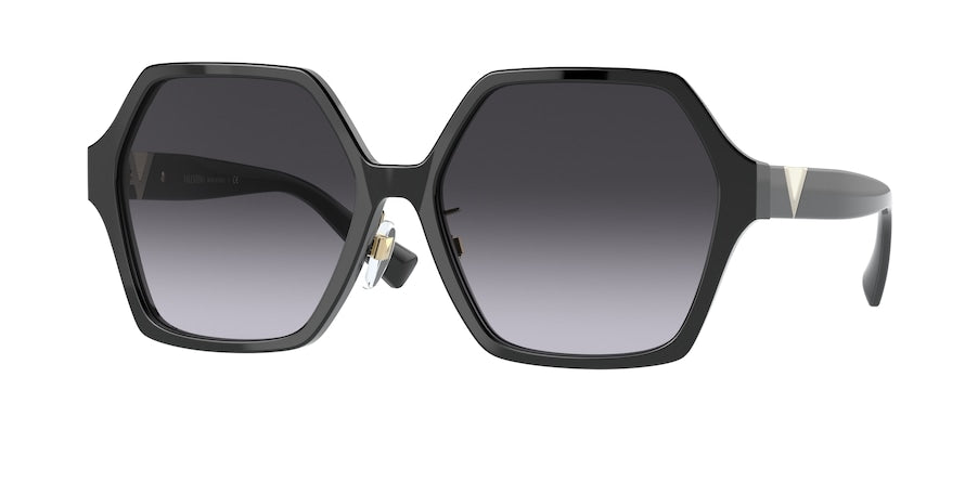 Valentino VA4088F Irregular Sunglasses  30018G-BLACK 58-16-140 - Color Map black