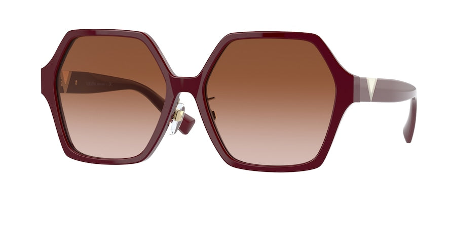 Valentino VA4088F Irregular Sunglasses  513913-BORDEAUX 58-16-140 - Color Map bordeaux