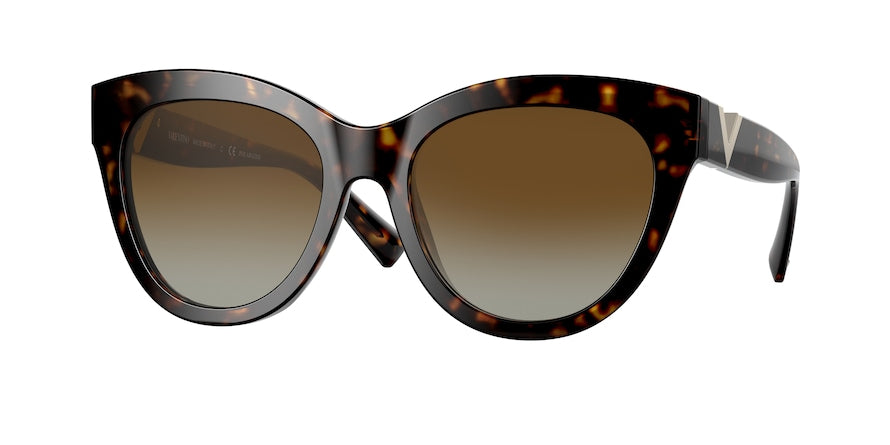 Valentino VA4089F Cat Eye Sunglasses  5002T5-HAVANA 56-18-140 - Color Map brown