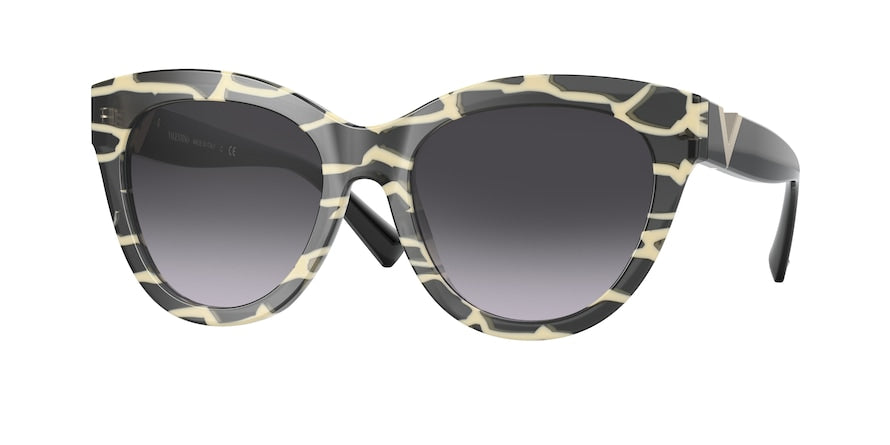 Valentino VA4089 Cat Eye Sunglasses  514913-GIRAFFE WHITE BLACK 54-19-140 - Color Map white