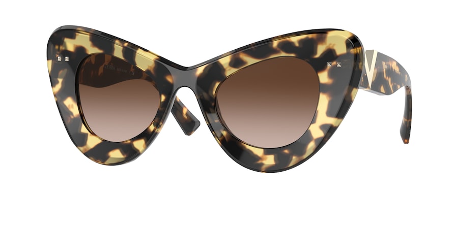 Valentino VA4090 Cat Eye Sunglasses  503613-HAVANA 46-24-140 - Color Map light brown