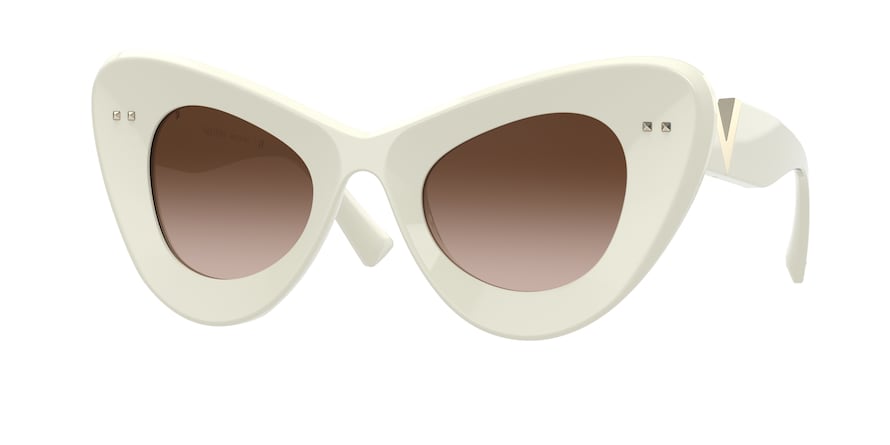 Valentino VA4090 Cat Eye Sunglasses  511813-IVORY 46-24-140 - Color Map ivory
