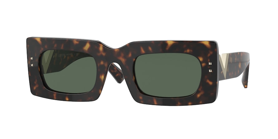 Valentino VA4094 Rectangle Sunglasses  500271-HAVANA 49-26-140 - Color Map brown