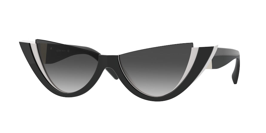 Valentino VA4095 Cat Eye Sunglasses  51818G-BLACK/WHITE 56-13-140 - Color Map black