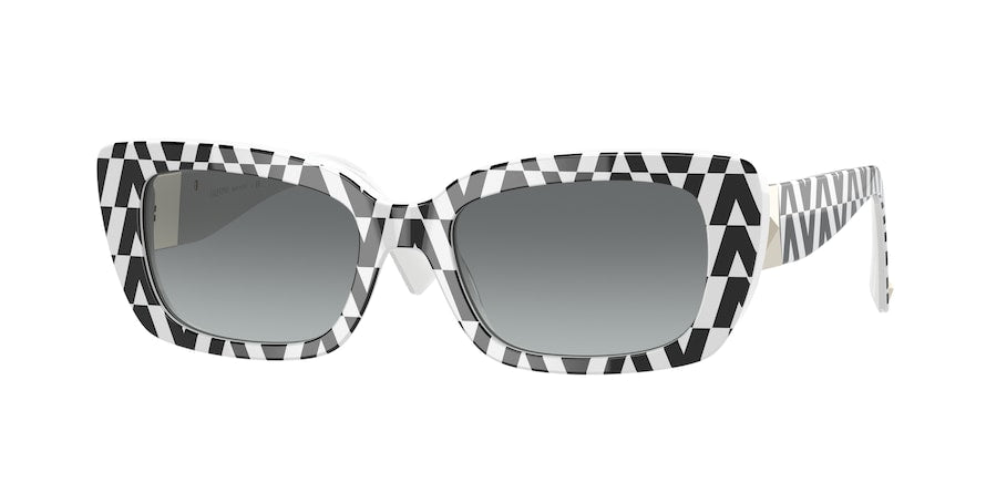 Valentino VA4096 Pillow Sunglasses  518511-V BLACK FANTASY/IVORY 52-18-140 - Color Map ivory
