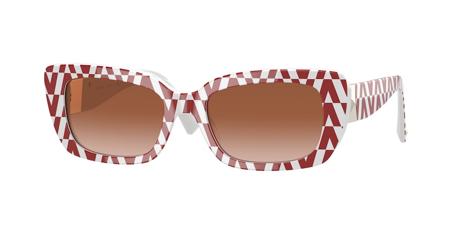 Valentino VA4096 Pillow Sunglasses  518613-V RED FANTASY/IVORY 52-18-140 - Color Map ivory