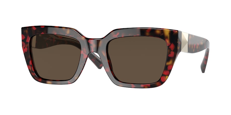 Valentino VA4097 Square Sunglasses  518973-RED HAVANA 52-22-140 - Color Map red