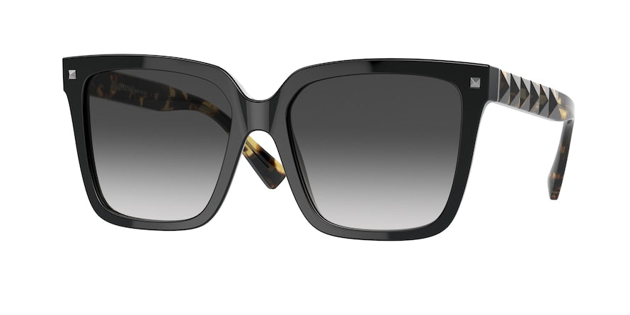 Valentino VA4098F Square Sunglasses  50018G-BLACK 55-17-145 - Color Map black