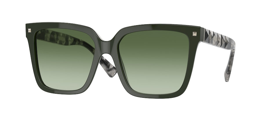 Valentino VA4098 Square Sunglasses  51768E-GREEN 55-17-145 - Color Map black