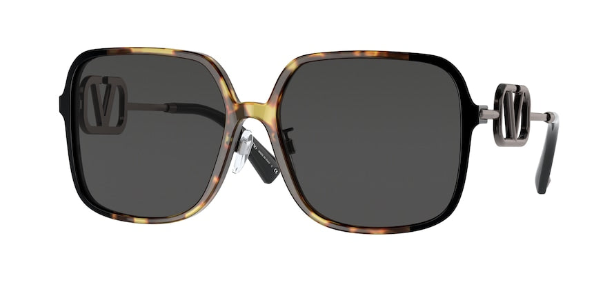 Valentino VA4101F Square Sunglasses  500387-HAVANA GRADIENT BLACK 59-16-145 - Color Map havana