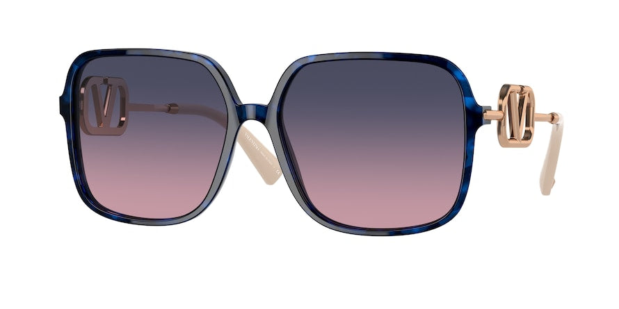 Valentino VA4101 Square Sunglasses  5031I6-HAVANA BLUE 59-16-145 - Color Map blue