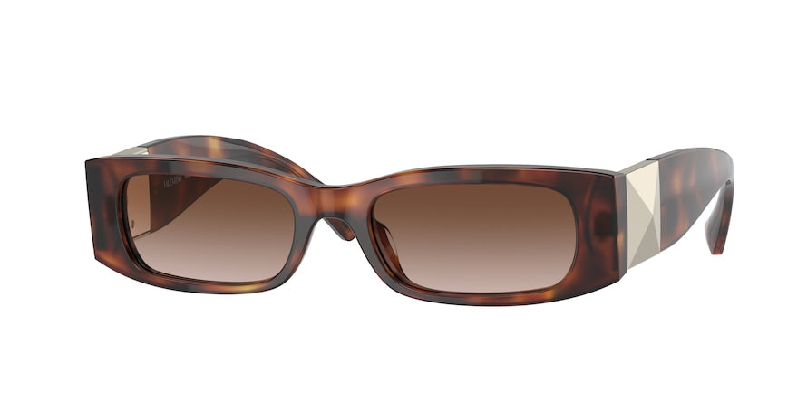 Valentino VA4105 Rectangle Sunglasses  501113-HAVANA 51-18-140 - Color Map brown