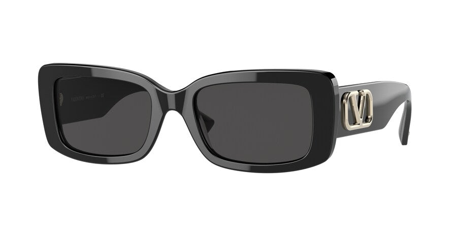 Valentino VA4108F Rectangle Sunglasses  500187-BLACK 53-19-140 - Color Map black