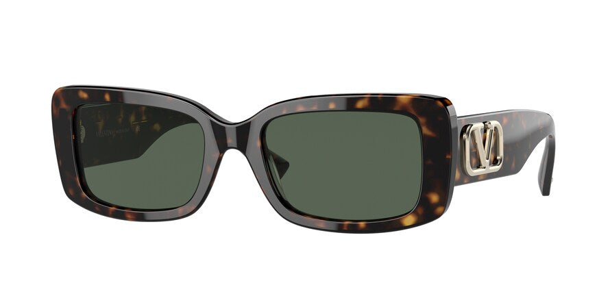 Valentino VA4108F Rectangle Sunglasses  500271-HAVANA 53-19-140 - Color Map brown