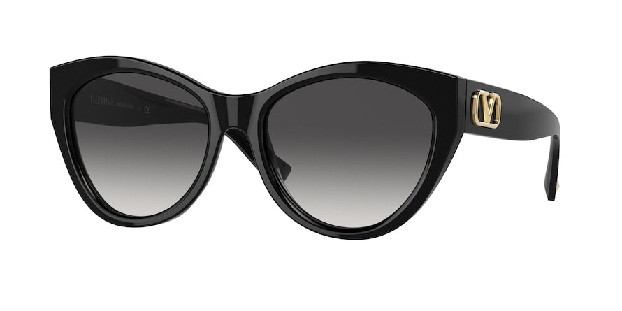 Valentino VA4109 Round Sunglasses  50018G-BLACK 55-18-140 - Color Map black