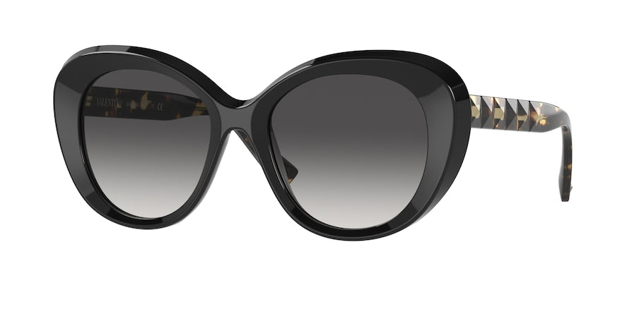 Valentino VA4113 Oval Sunglasses  50018G-BLACK 52-18-145 - Color Map black