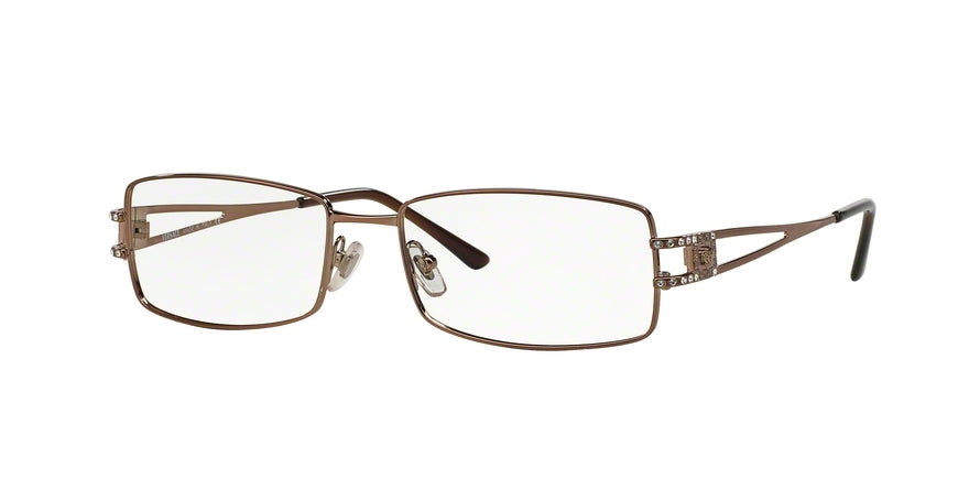 Versace VE1092B Rectangle Eyeglasses  1045-LIGHT BROWN 53-16-130 - Color Map brown
