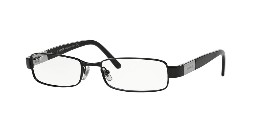Versace VE1121 Rectangle Eyeglasses  1009-BLACK 53-17-135 - Color Map black