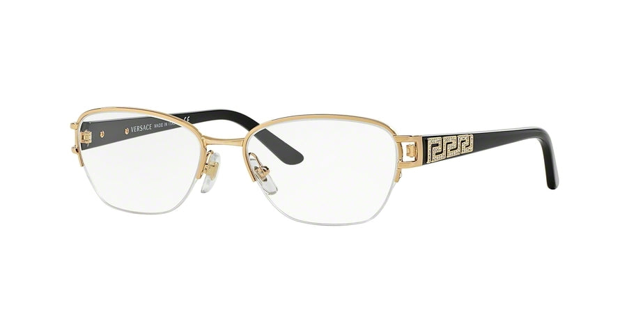 Versace VE1215B Irregular Eyeglasses  1002-GOLD 53-16-135 - Color Map gold