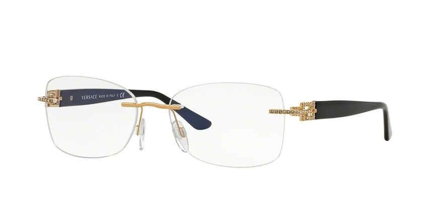 Versace VE1225B Butterfly Eyeglasses  1002-GOLD 53-16-135 - Color Map gold