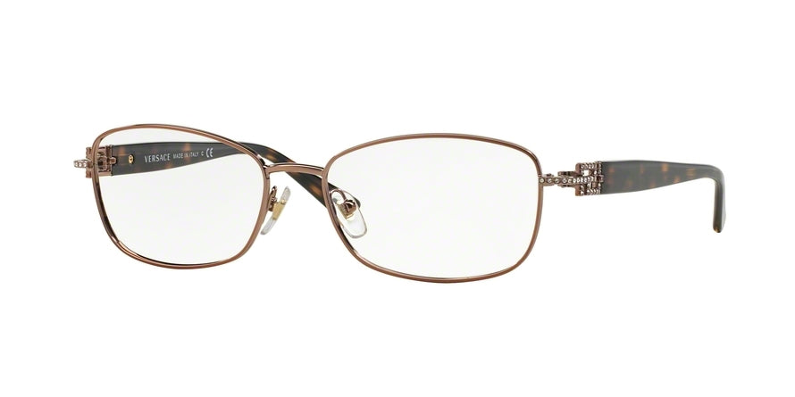 Versace VE1226B Rectangle Eyeglasses  1013-COPPER 54-16-135 - Color Map light brown