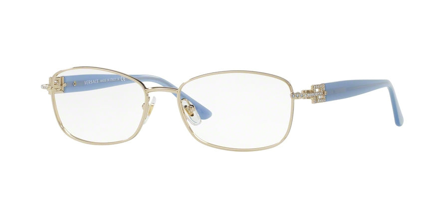 Versace VE1226B Rectangle Eyeglasses  1398-PALE GOLD 54-16-135 - Color Map gold