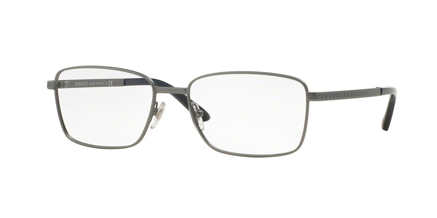 Versace VE1227 Rectangle Eyeglasses  1351-MATTE GUNMETAL 55-17-145 - Color Map gunmetal
